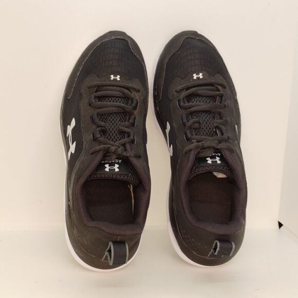 Under Armour Assert 9 Big Boys Pre-owned Black & White Sneakers - sz. 7Y - Picture 4 of 7
